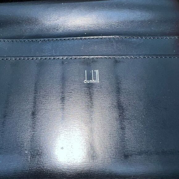 Dunhill Wallet Purse Long Wallet D Logos Black Silver Authentic - Picture 7 of 16
